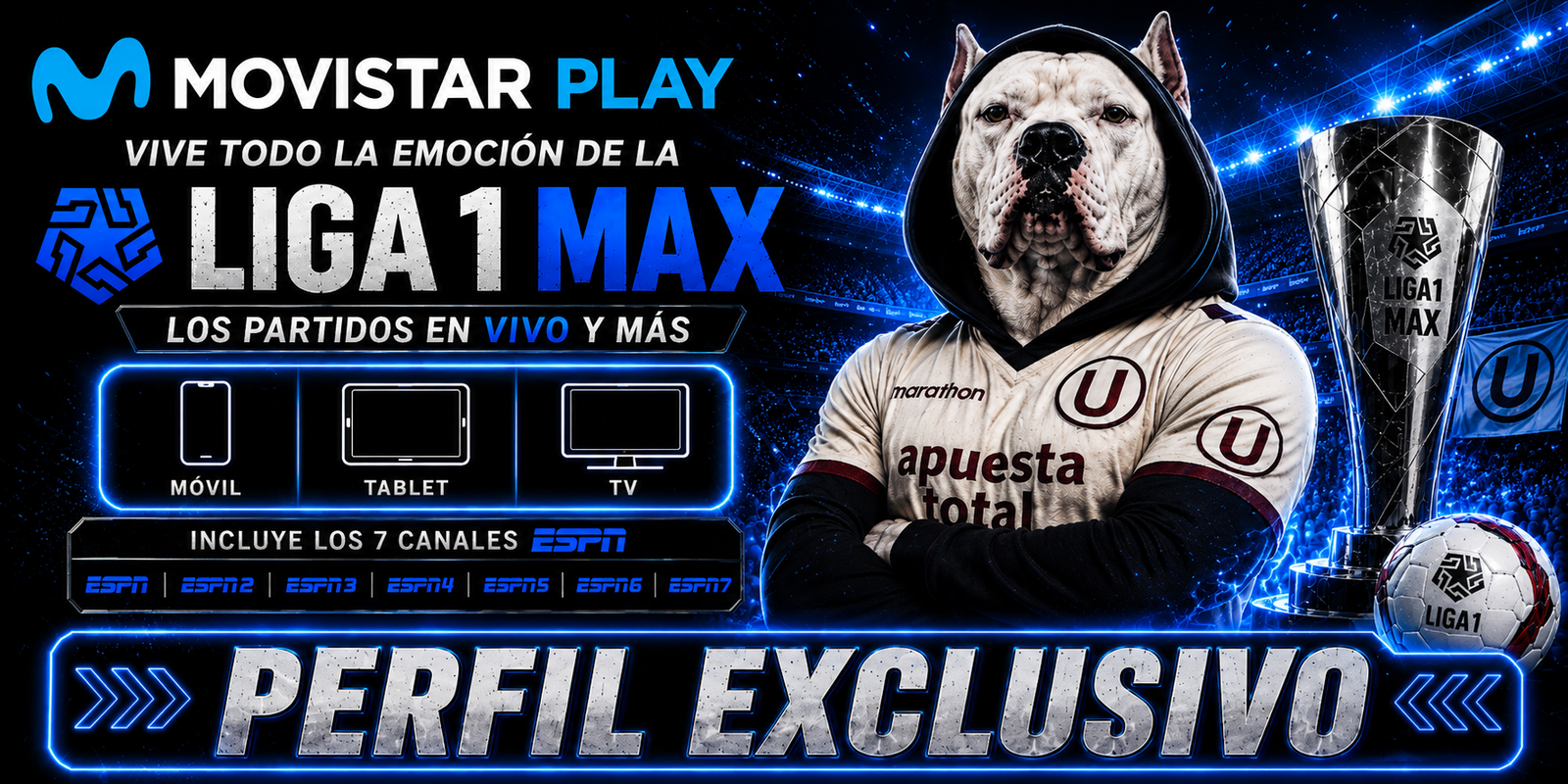 MOVISTAR PLAY EXCLUSIVO CON LIGA 1 MAX  X 30 DIAS